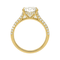 Round Lab-Grown Diamond Pavé Basket Ring