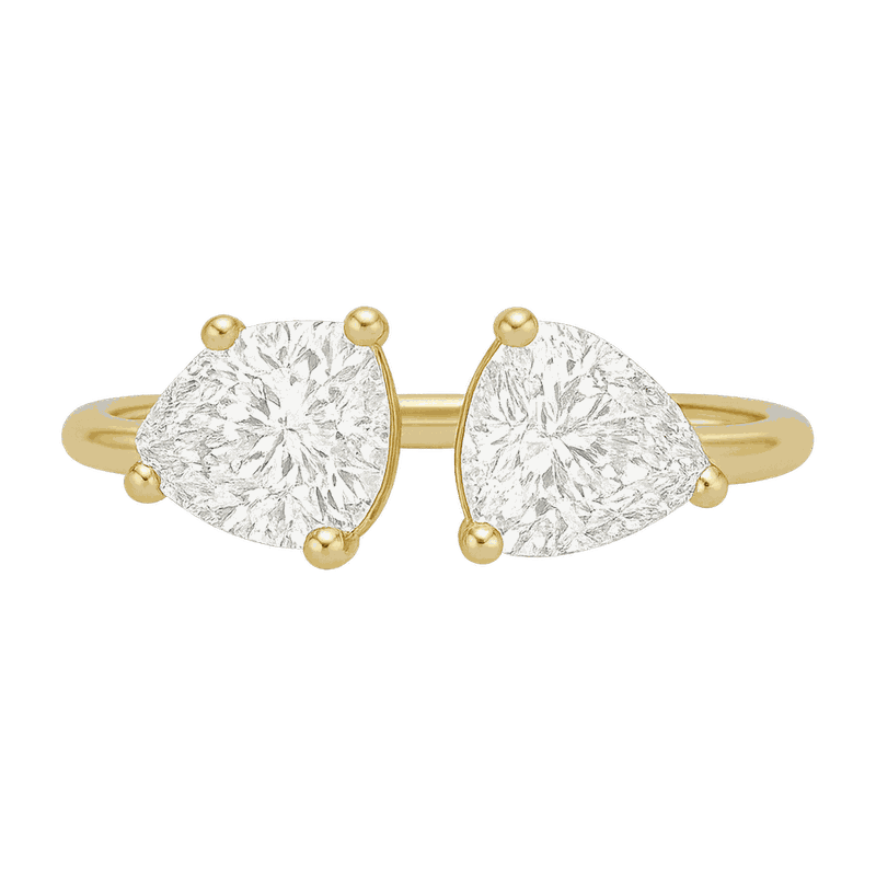 Heart & Pear Double-Stone Lab-Grown Diamond Ring