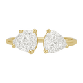 Heart & Pear Double-Stone Lab-Grown Diamond Ring