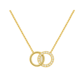 Interlocking Circle Lab-Grown Diamond Pendant Necklace