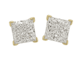 Princess Cut Lab-Grown Diamond Stud Earrings