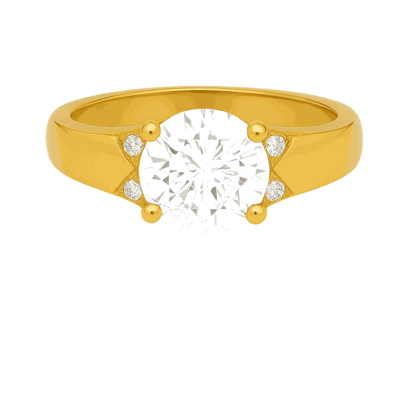 Round-Cut Lab-Grown Diamond Men's Ring