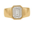 Emerald-Cut Lab-Grown Diamond Men's Ring
