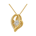 Open Heart Lab-Grown Diamond Pendant Necklace