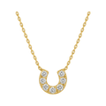 Lucky Horseshoe Lab-Grown Diamond Pendant Necklace