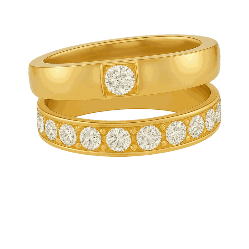 Eternity Round-Cut Lab-Grown Diamond Couple Ring Set