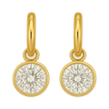 Bezel Set Lab-Grown Diamond Drop Earrings