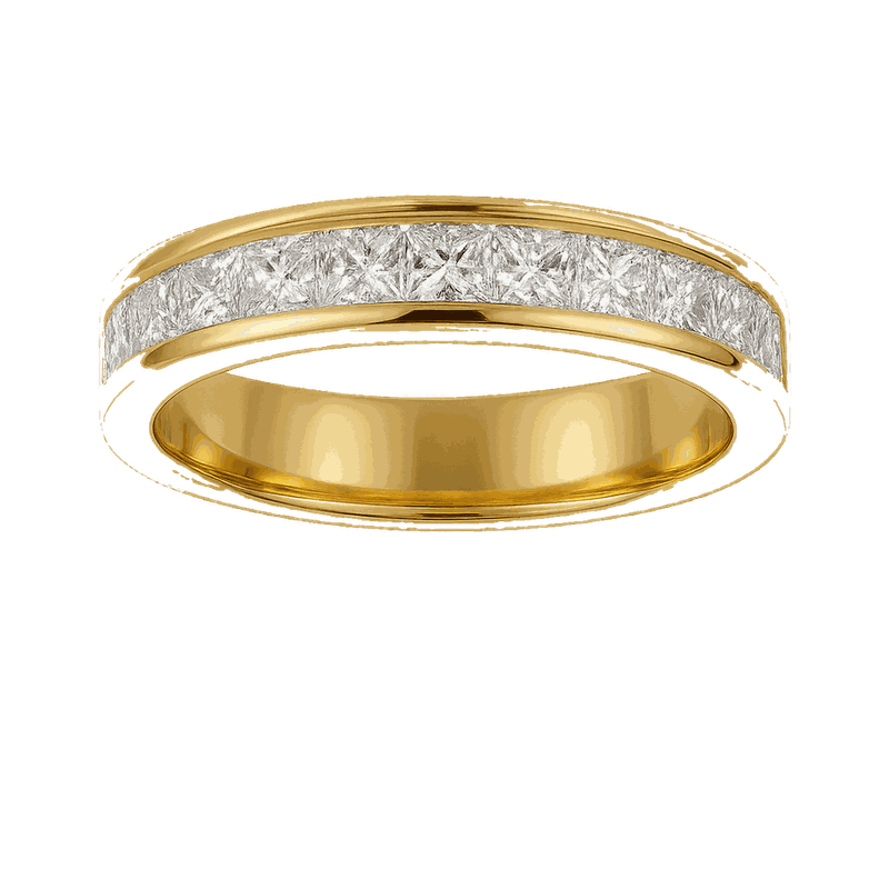 Princess-Cut Pavé Lab-Grown Diamond Eternity Ring