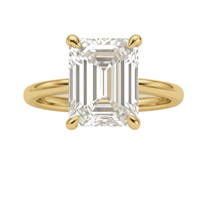 Emerald Cut Lab-Grown Diamond Solitaire Ring