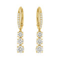 Stilla Lab-Grown Diamond Pavé Hoop Earrings, Rhodium Plated