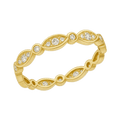 Round Lab-Grown Diamond Milgrain Stackable Band