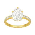 Pear Lab-Grown Diamond Pavé Ring