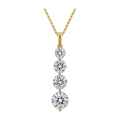 Stardust Four-Stone Linear Drop Lab-Grown Diamond Pendant