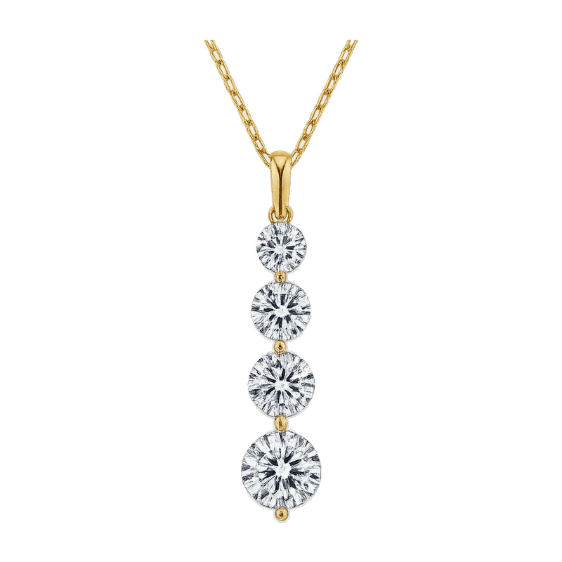 Stardust Four-Stone Linear Drop Lab-Grown Diamond Pendant