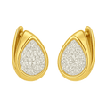 Bezel Set Lab-Grown Diamond Pear Huggie Hoop Earrings