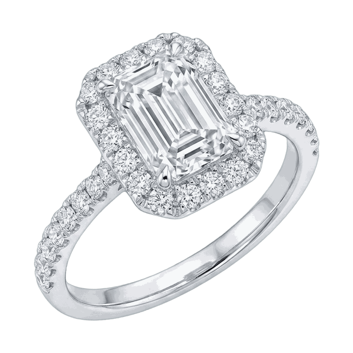 Emerald Cut Lab-Grown Diamond Solitaire Ring