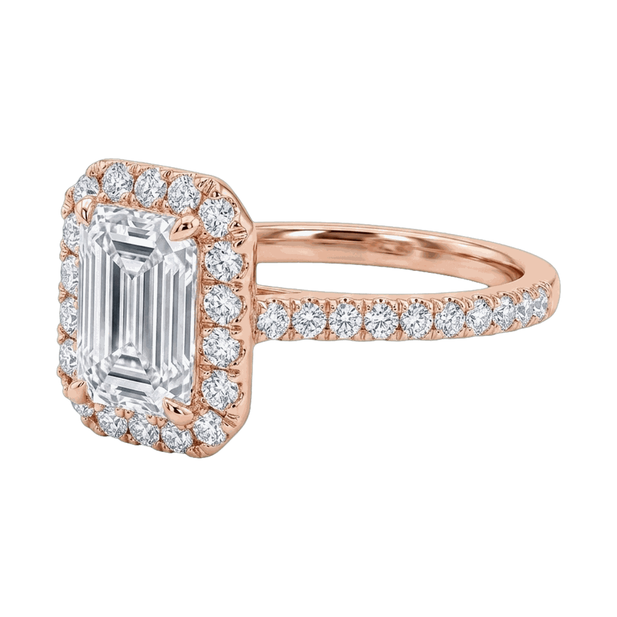 Emerald Cut Lab-Grown Diamond Solitaire Ring