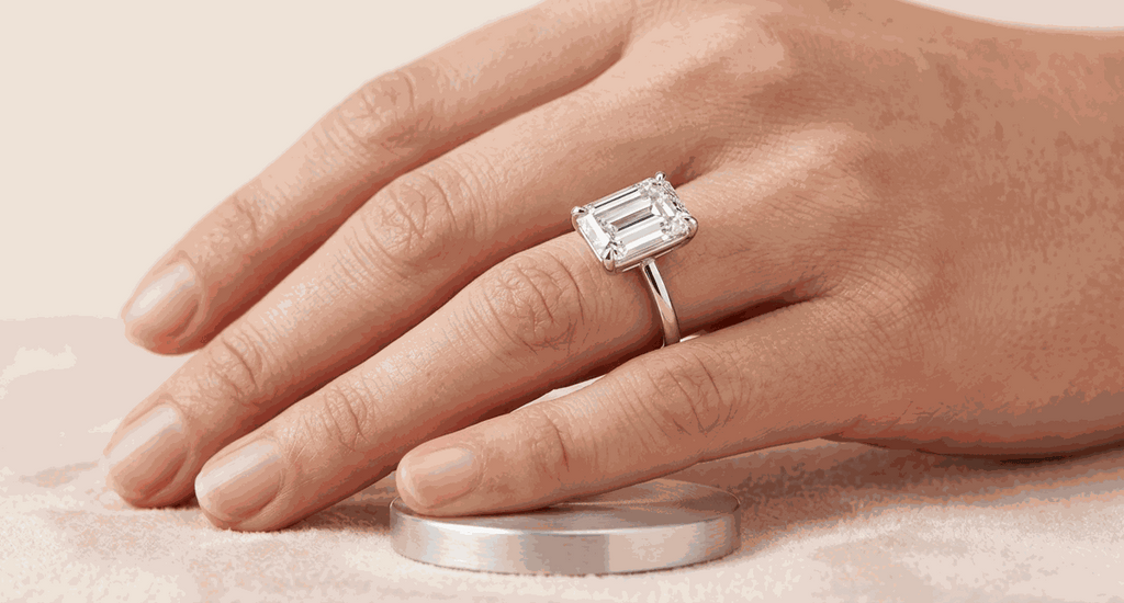 Emerald Cut Lab-Grown Diamond Solitaire Ring