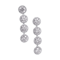 Halo Linear Lab-Grown Diamond Drop Earrings