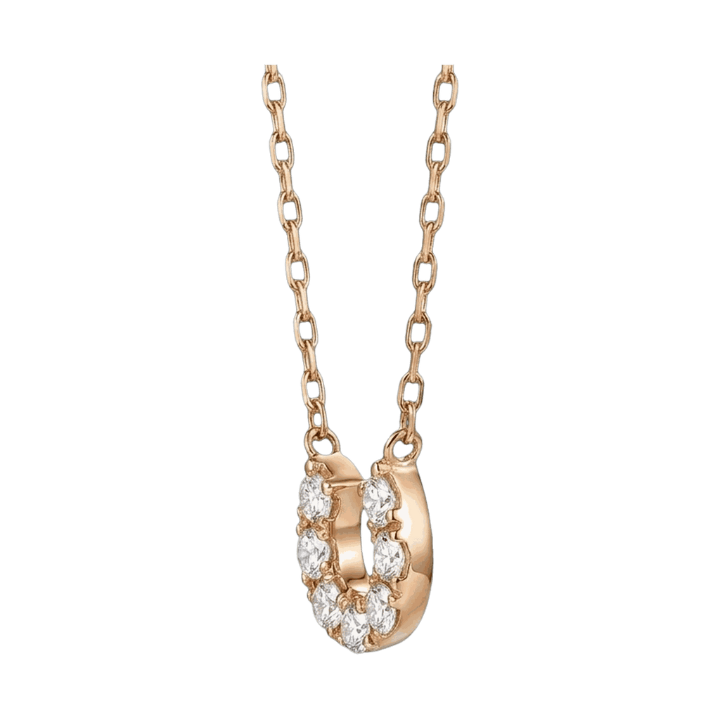 Lucky Horseshoe Lab-Grown Diamond Pendant Necklace