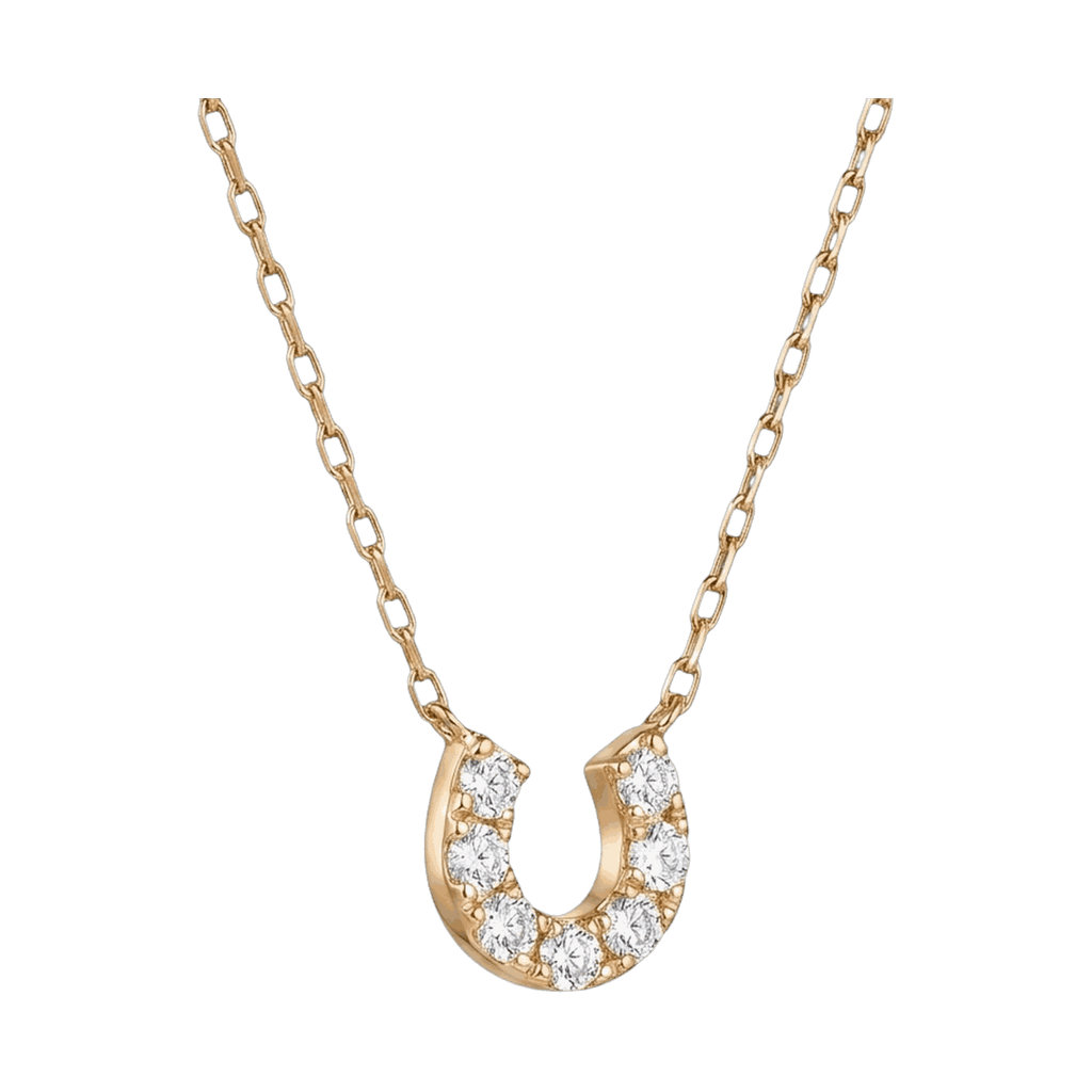 Lucky Horseshoe Lab-Grown Diamond Pendant Necklace