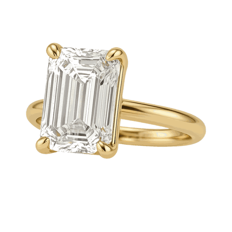 Emerald Cut Lab-Grown Diamond Solitaire Ring