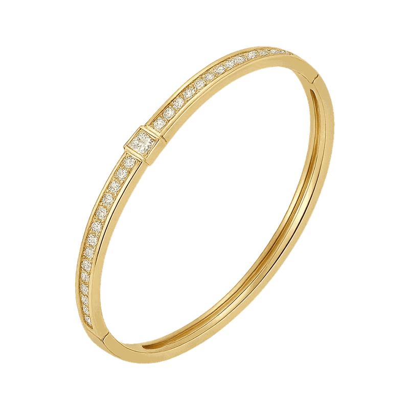 Channel Set Lab-Grown Diamond Bangle Bracelet