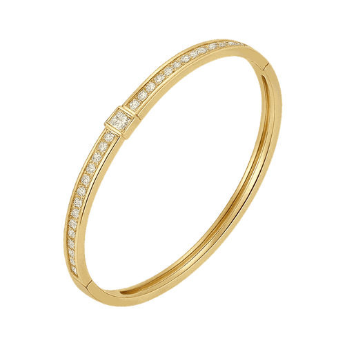Channel Set Lab-Grown Diamond Bangle Bracelet