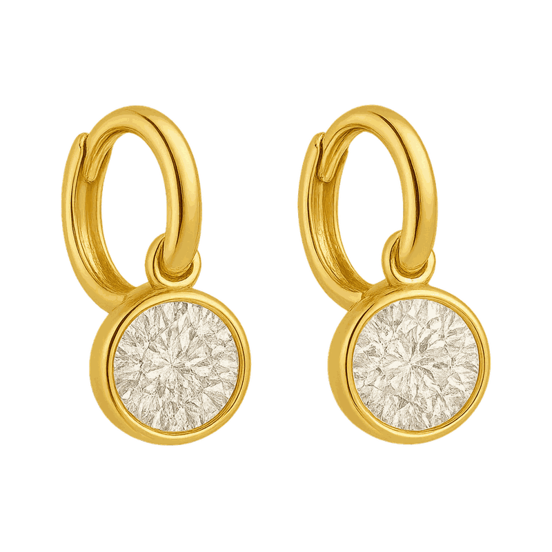Bezel Set Lab-Grown Diamond Drop Earrings