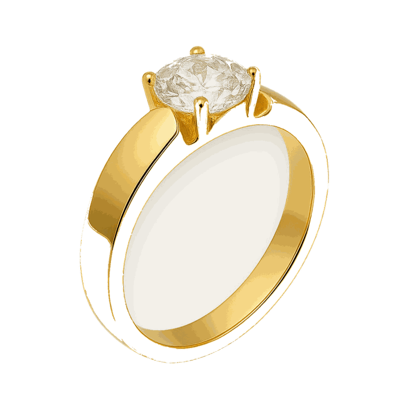 Round-Cut Lab-Grown Diamond Men's Ring