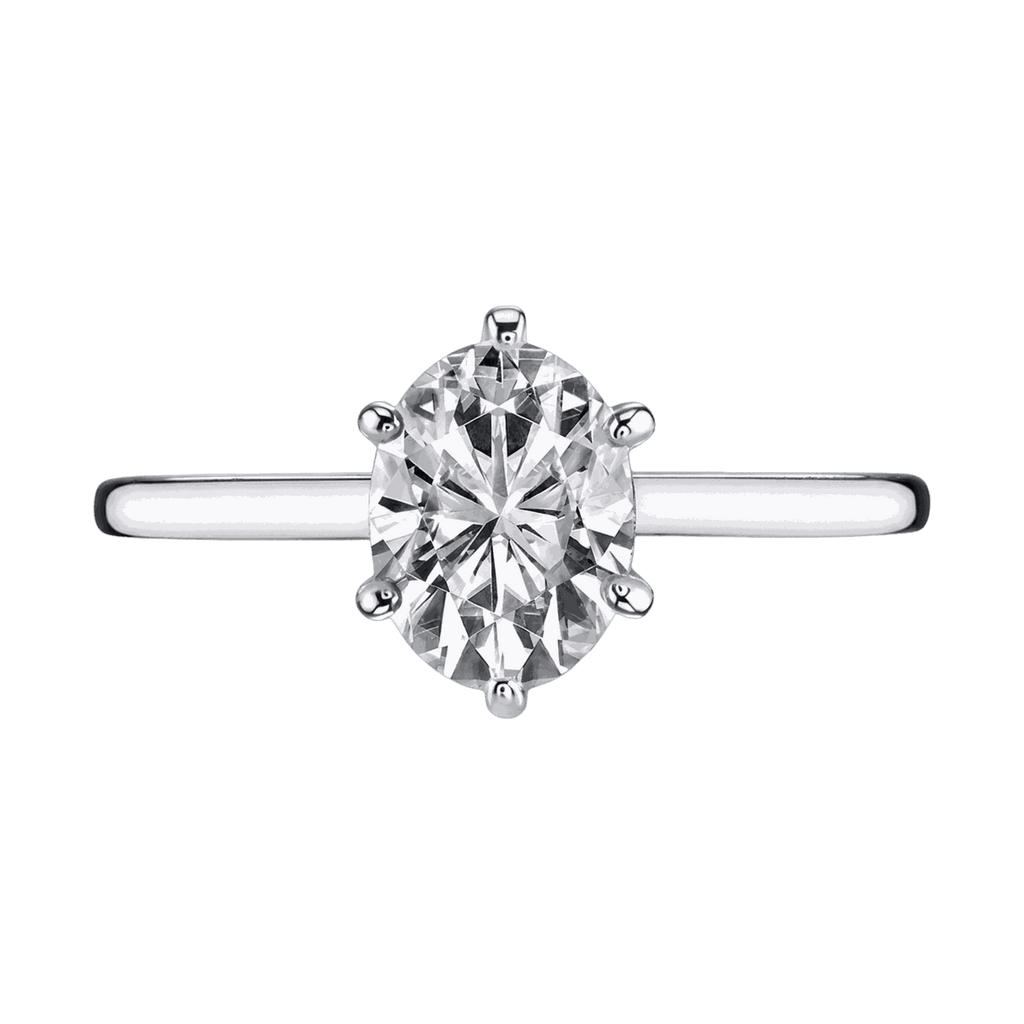 Oval Lab-Grown Diamond Solitaire Ring