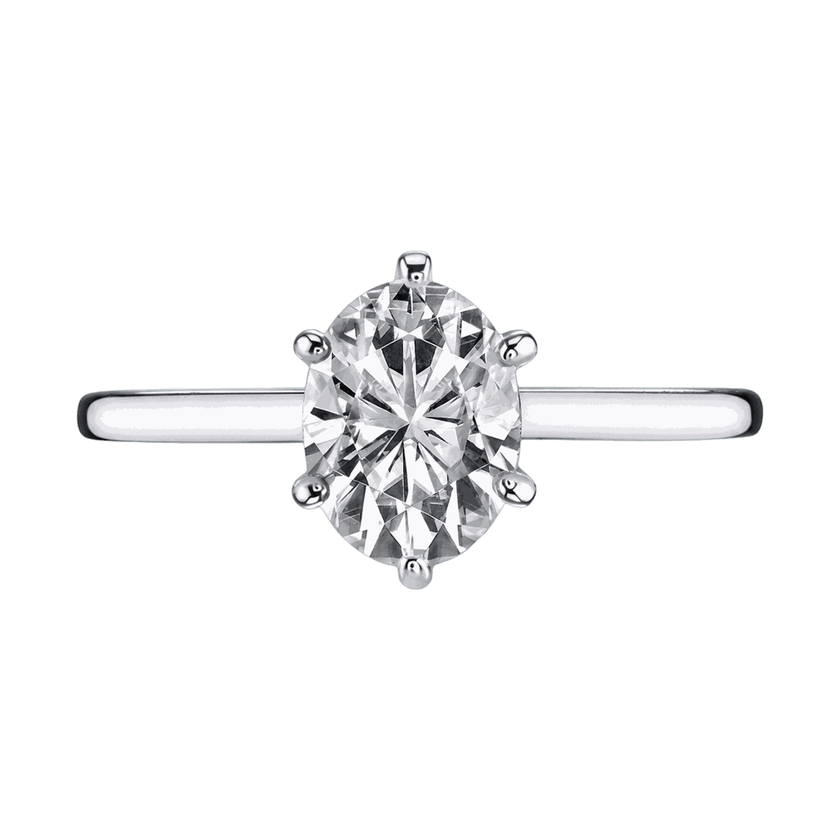 Oval Lab-Grown Diamond Solitaire Ring