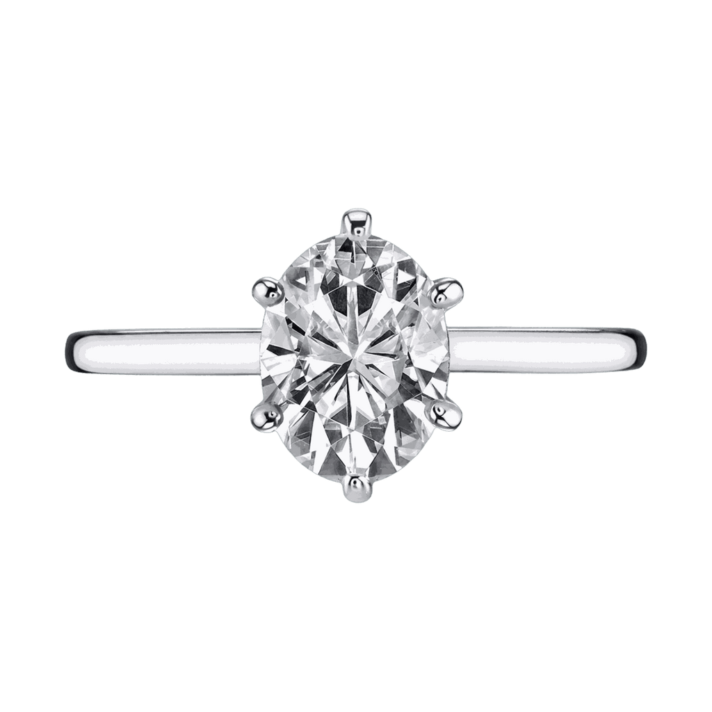 Oval Lab-Grown Diamond Solitaire Ring