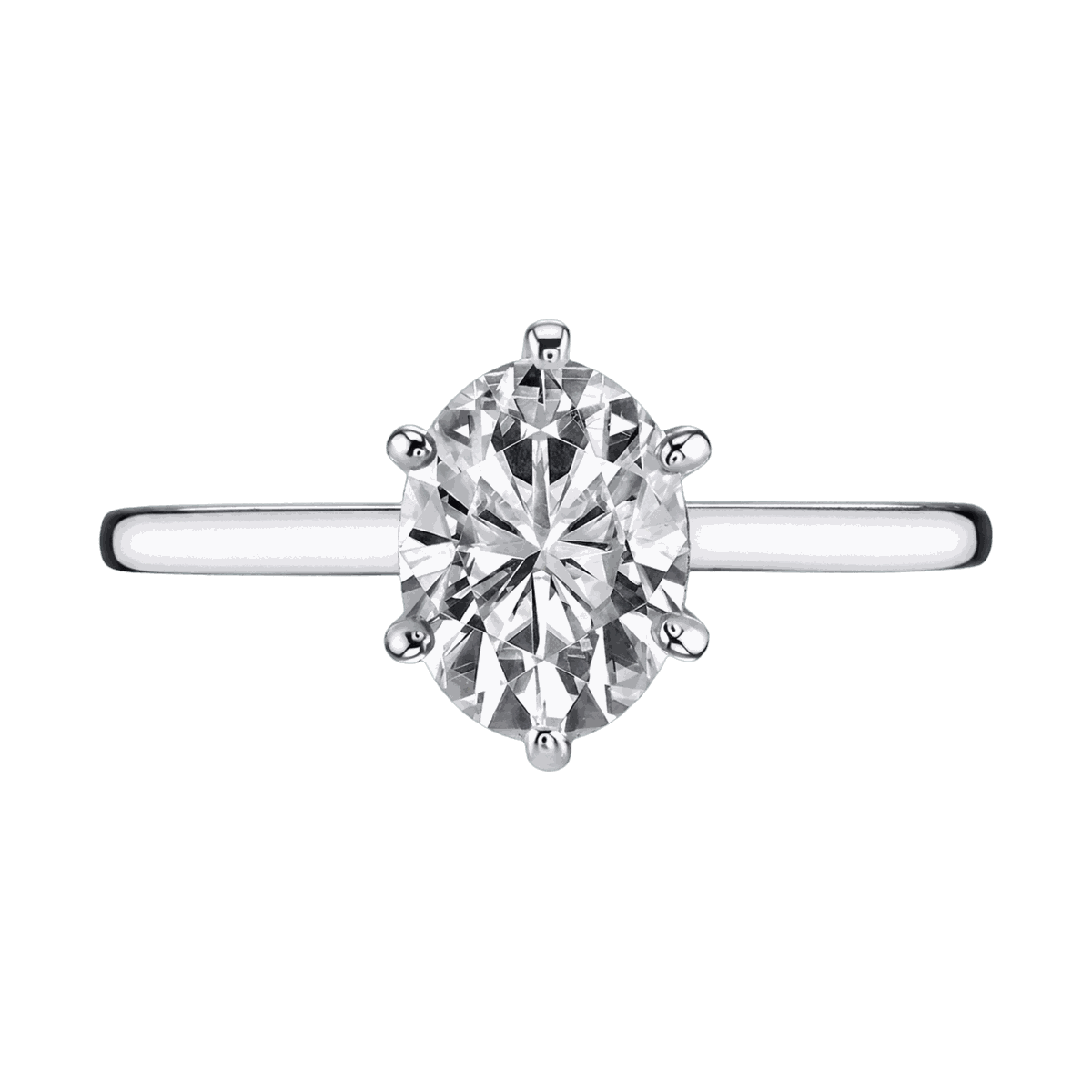 Oval Lab-Grown Diamond Solitaire Ring