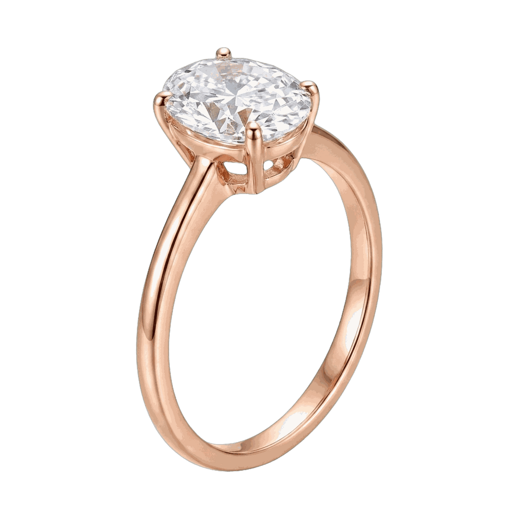 Oval Lab-Grown Diamond Solitaire Ring
