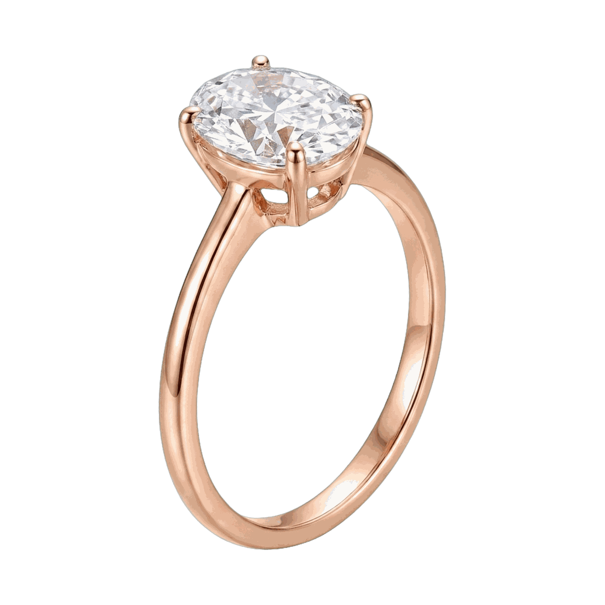 Oval Lab-Grown Diamond Solitaire Ring