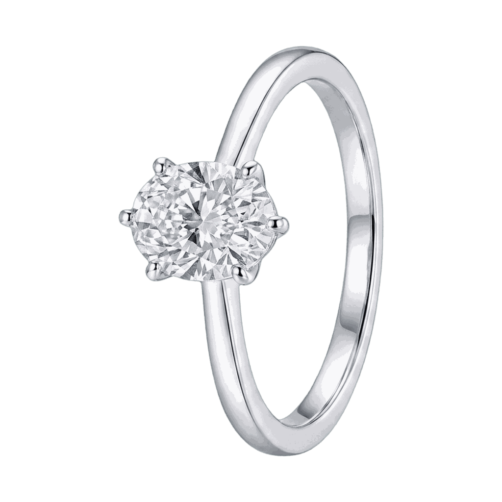 Oval Lab-Grown Diamond Solitaire Ring