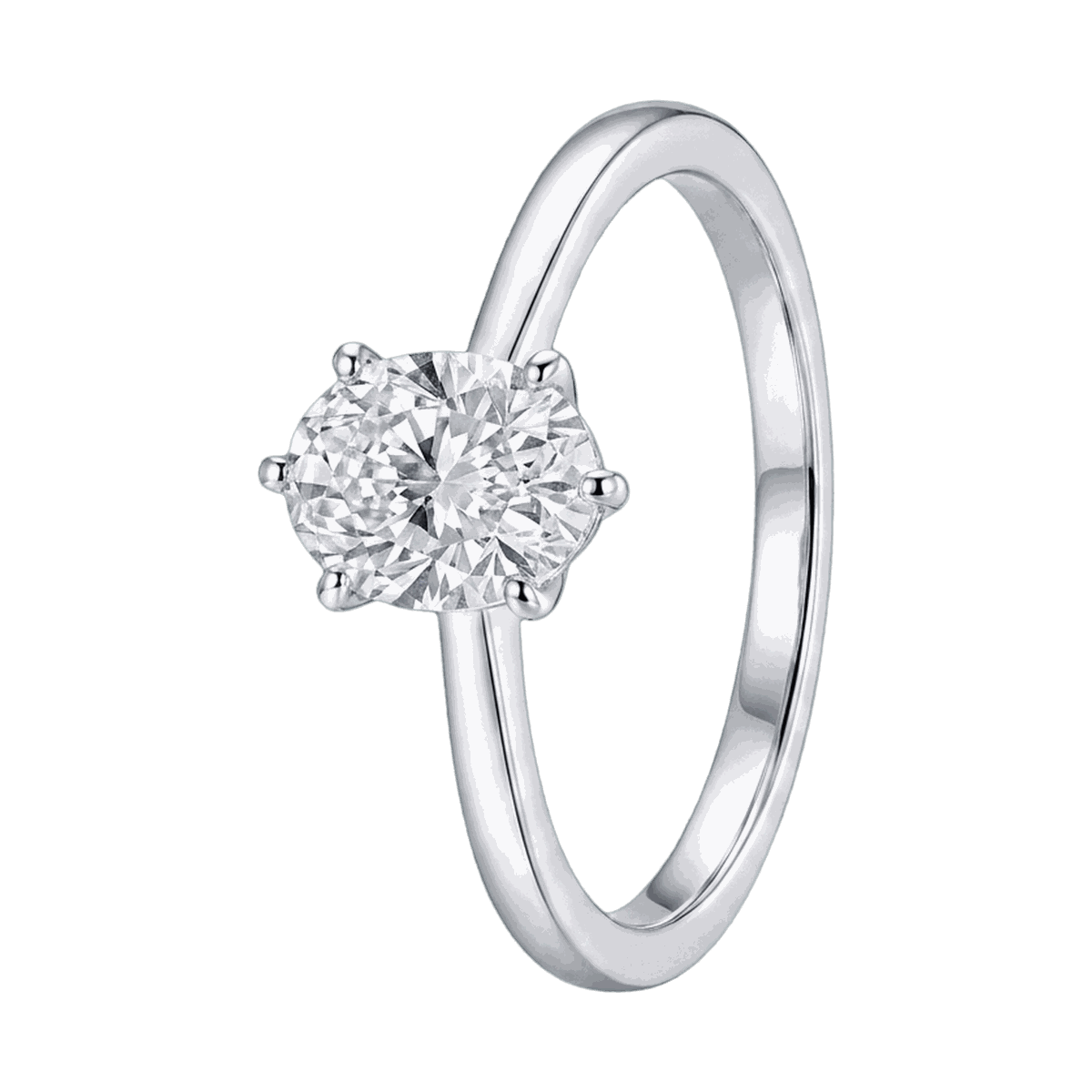 Oval Lab-Grown Diamond Solitaire Ring