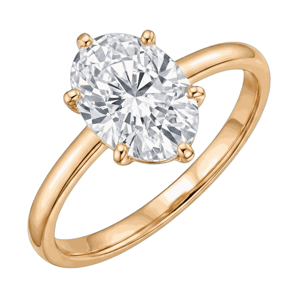Oval Lab-Grown Diamond Solitaire Ring