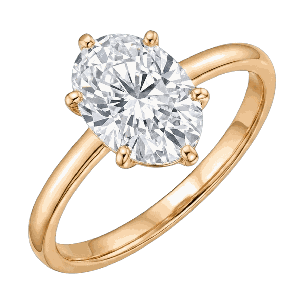 Oval Lab-Grown Diamond Solitaire Ring