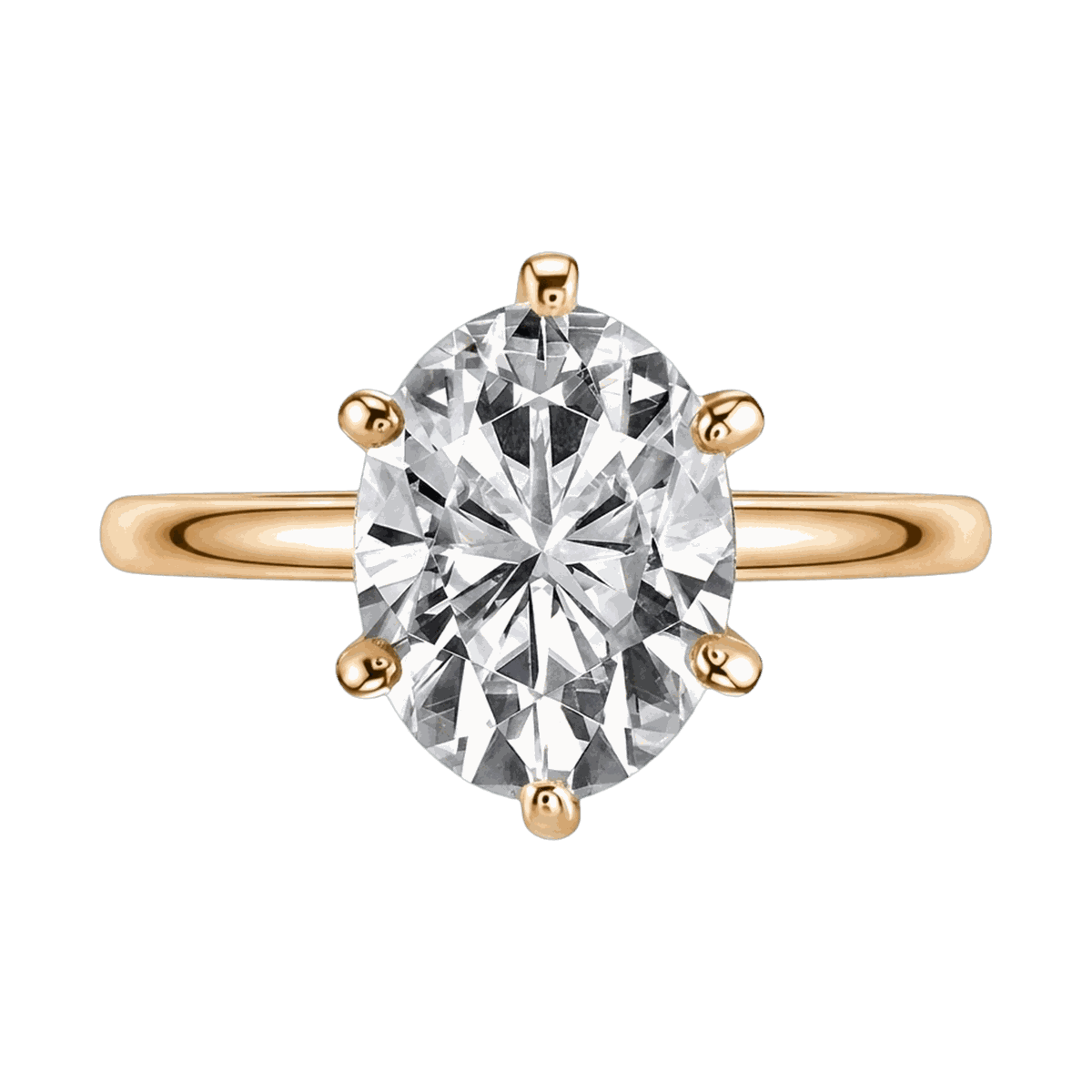 Oval Lab-Grown Diamond Solitaire Ring