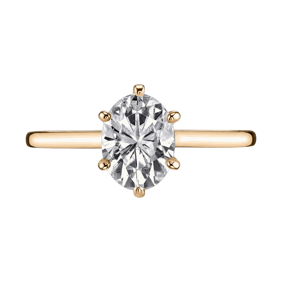 Oval Lab-Grown Diamond Solitaire Ring