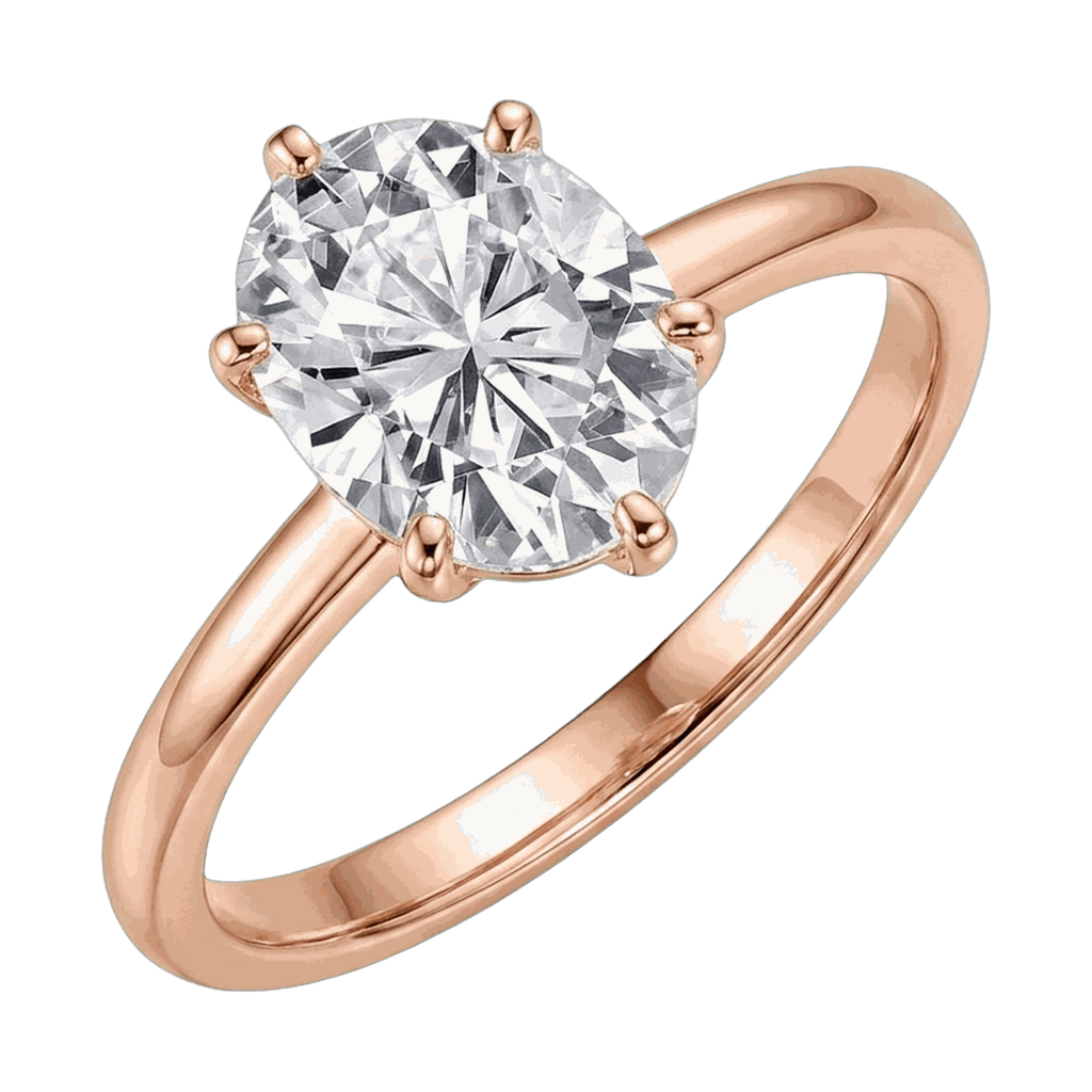 Oval Lab-Grown Diamond Solitaire Ring