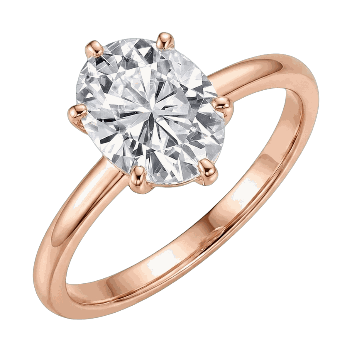 Oval Lab-Grown Diamond Solitaire Ring