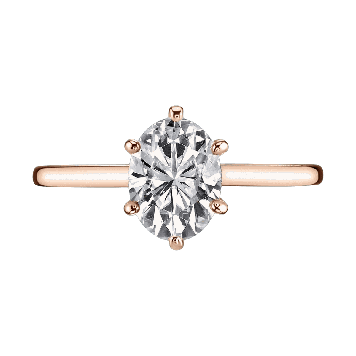 Oval Lab-Grown Diamond Solitaire Ring