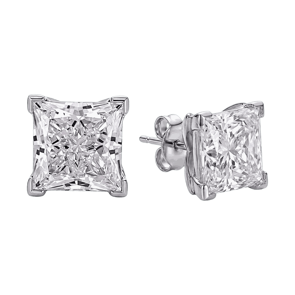 Princess Cut Lab-Grown Diamond Stud Earrings