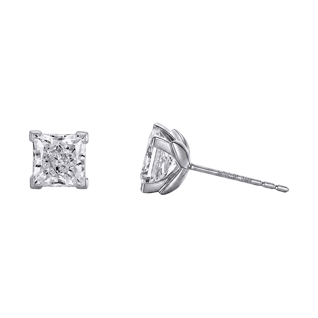 Princess Cut Lab-Grown Diamond Stud Earrings