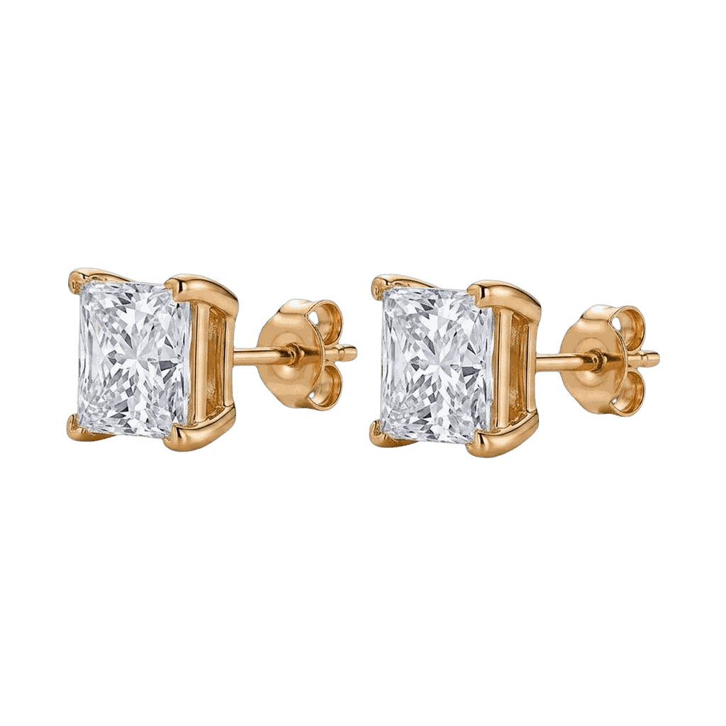 Princess Cut Lab-Grown Diamond Stud Earrings