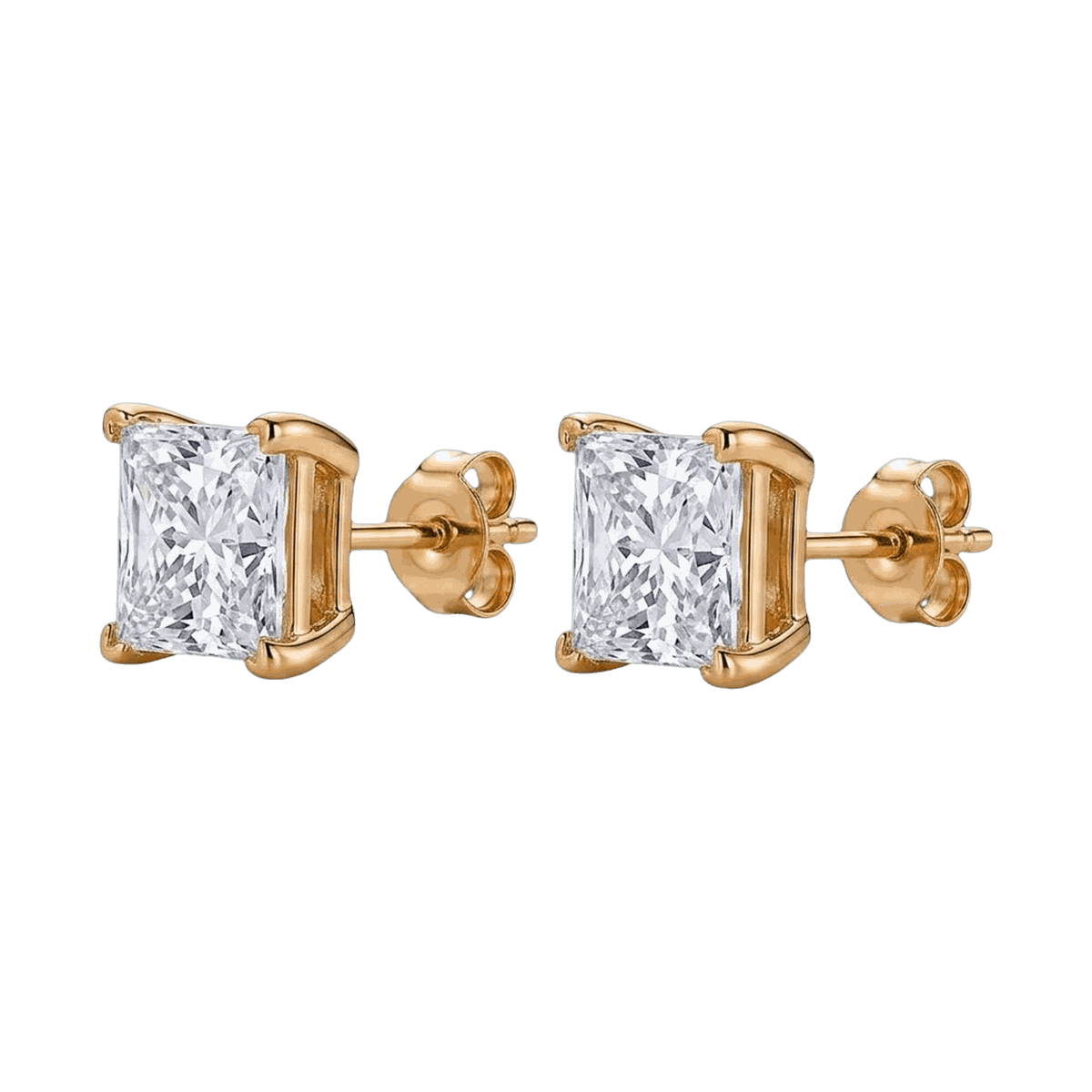 Princess Cut Lab-Grown Diamond Stud Earrings
