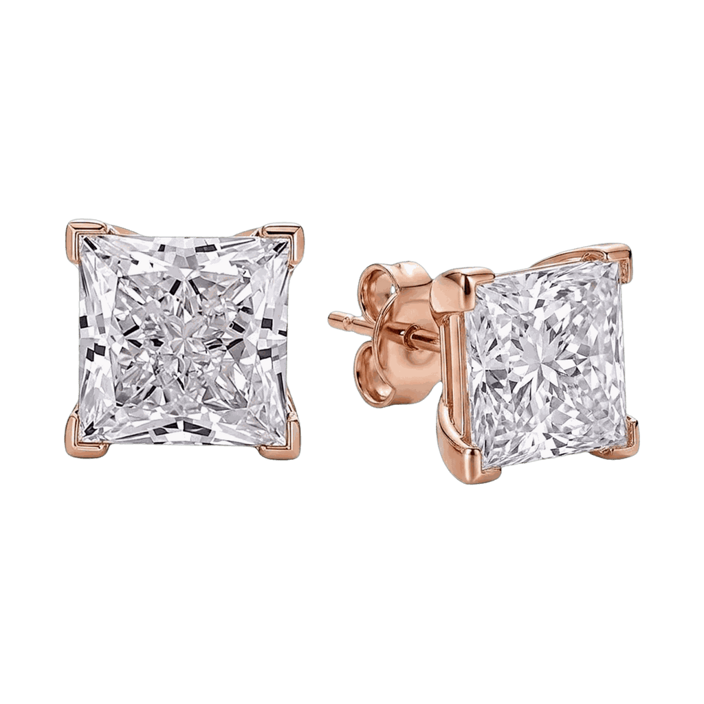 Princess Cut Lab-Grown Diamond Stud Earrings